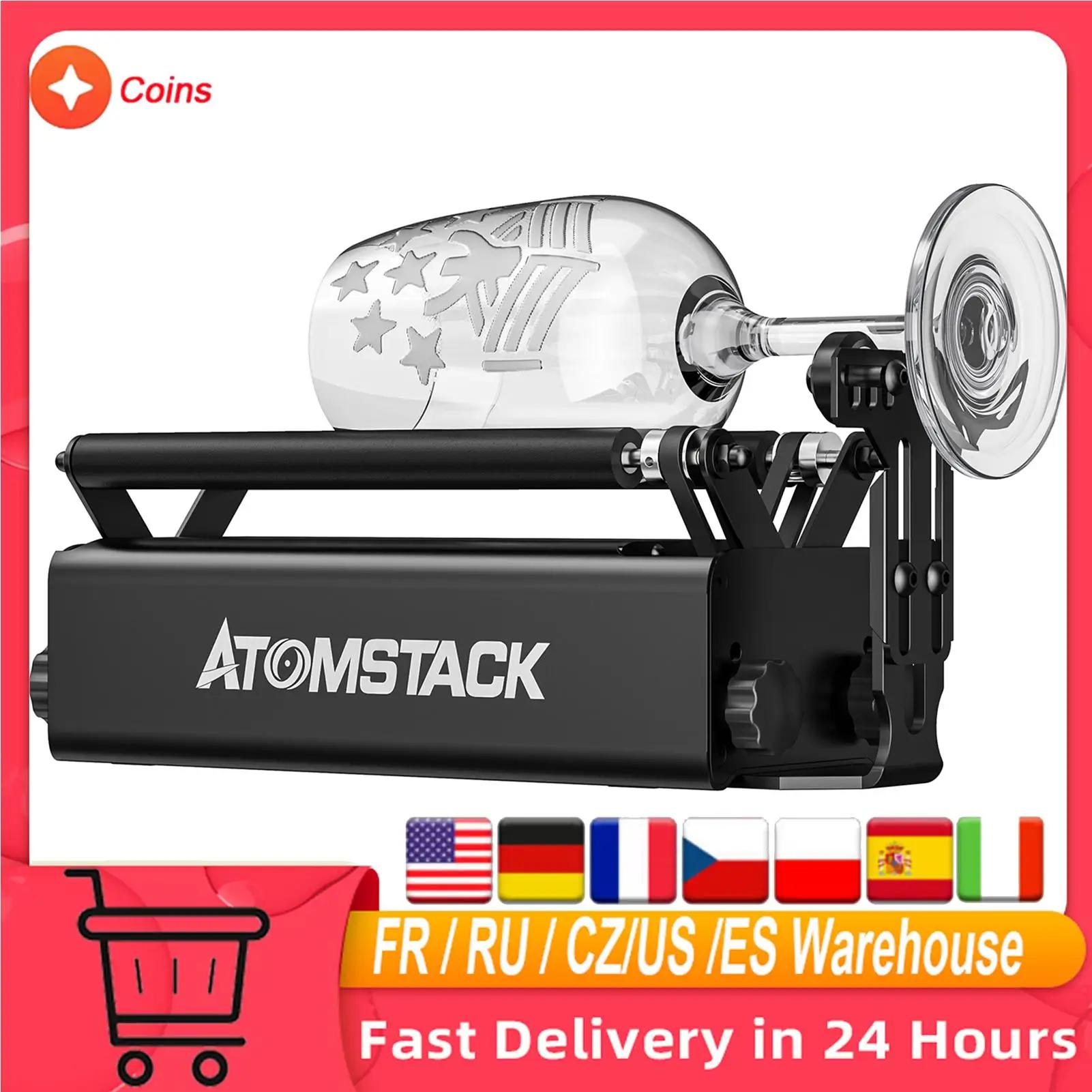 ATOMSTACK R3 PRO Roller for Cylindrical Irregular Objects 360 Rotating Engraving Axis 8 Angle Adjustments Support F